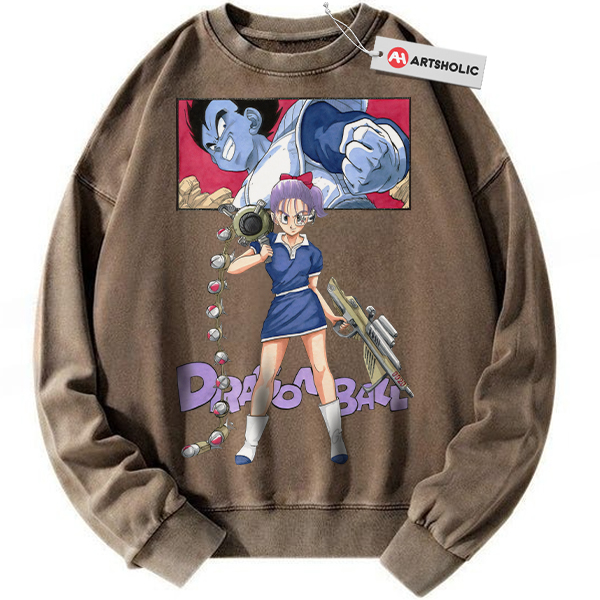 Alternative view of Vegeta Sweatshirt, Bulma Sweatshirt, Dragon Ball Sweatshirt, DBZ Sweatshirt, Anime Sweatshirt, Vintage Sweatshirt