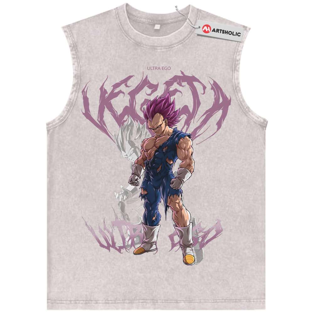 Alternative view of Vegeta Tank Top, Dragon Ball Z Tank Top, Anime Tank Top, Vintage Tank Top