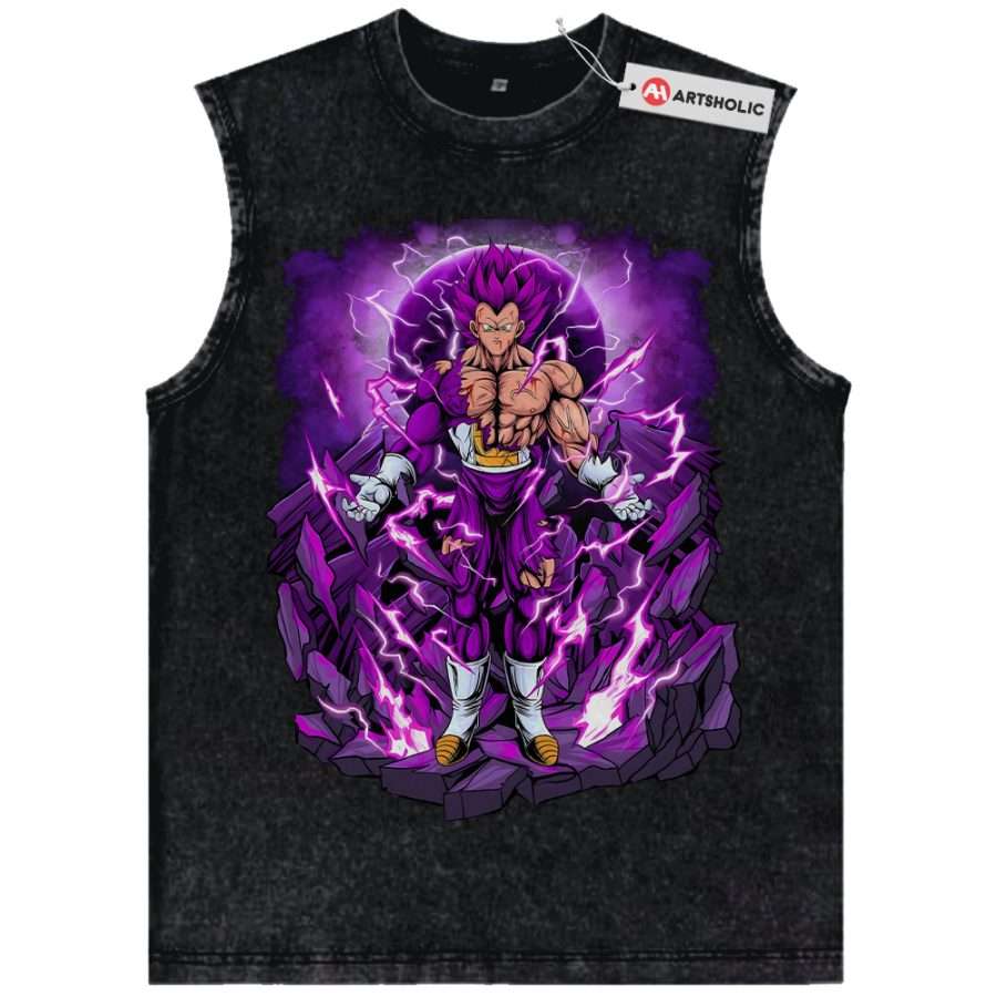 Alternative view of Vegeta Tank Top, Dragon Ball Z Tank Top, DBZ Tank Top, Anime Tank Top, Vintage Tank Top