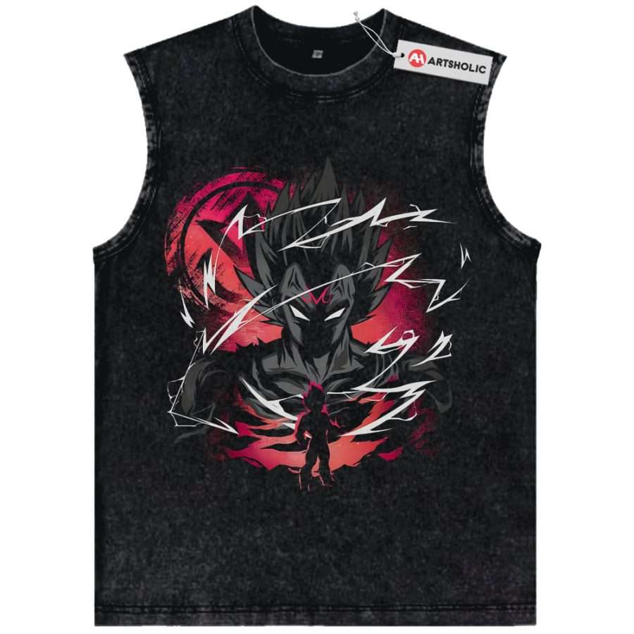 Alternative view of Vegeta Tank Top, Dragon Ball Z Tank Top, DBZ Tank Top, Anime Tank Top, Vintage Tank Top