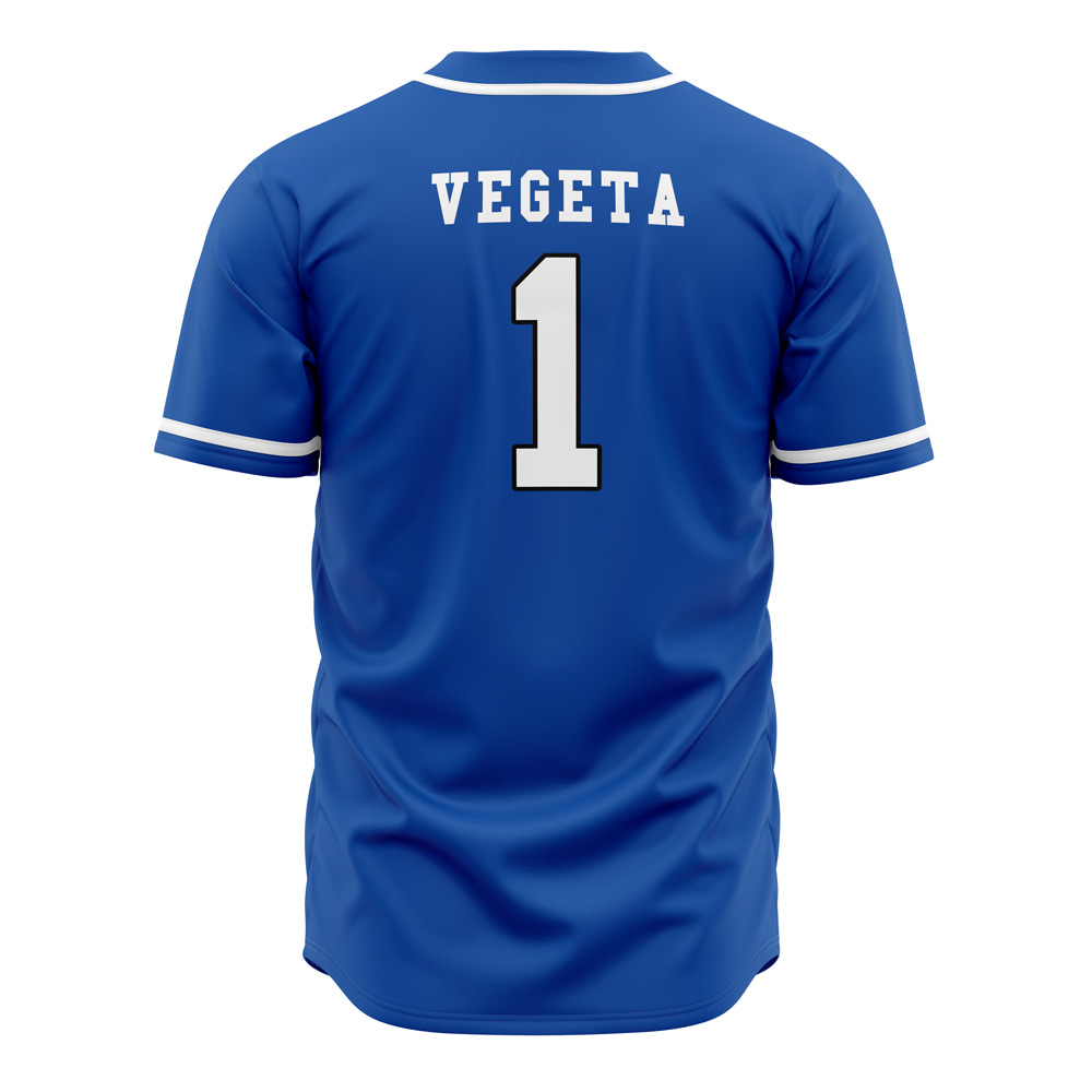 Alternative view of Vegeta Universe 6 Dragon Ball Z Baseball Jersey