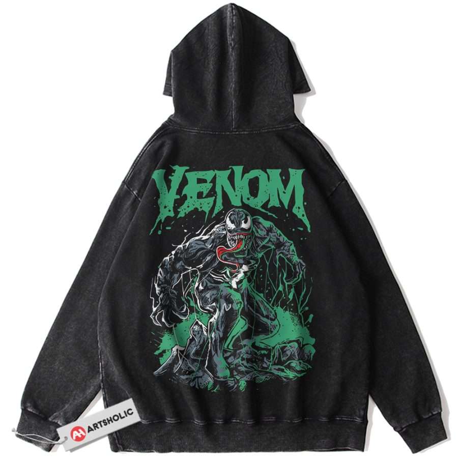 Alternative view of Venom Hoodie, Marvel Comics Hoodie, Vintage Hoodie