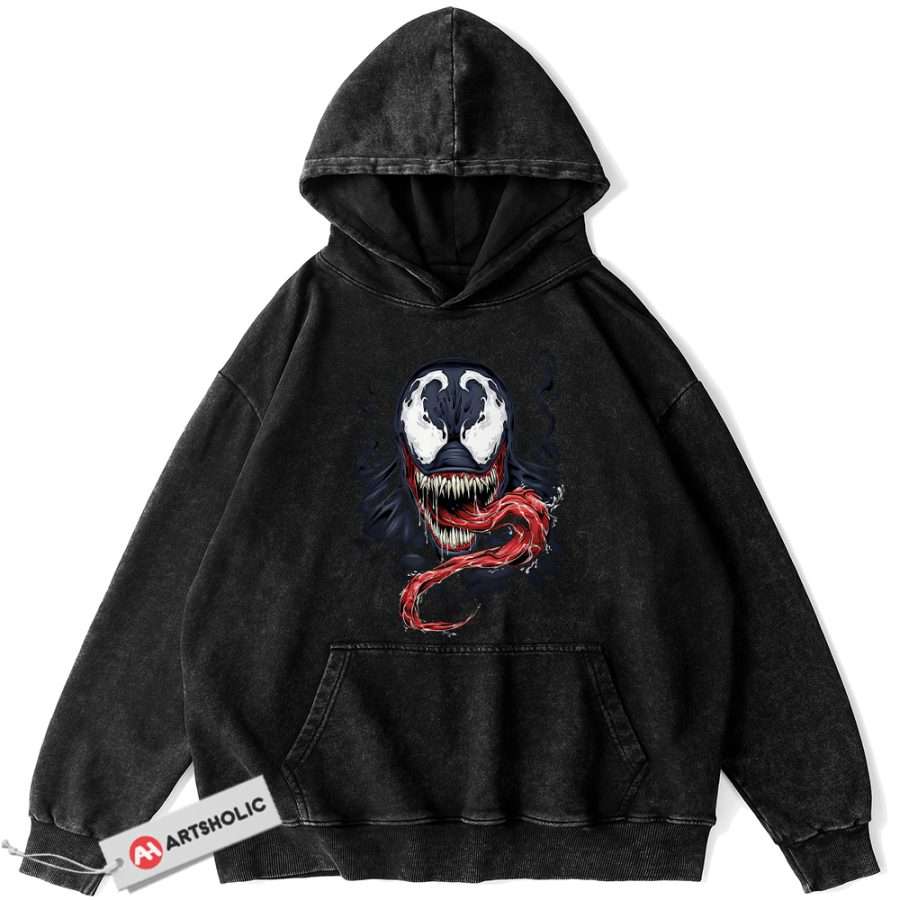Alternative view of Venom Hoodie, Marvel Comics Hoodie, Vintage Hoodie