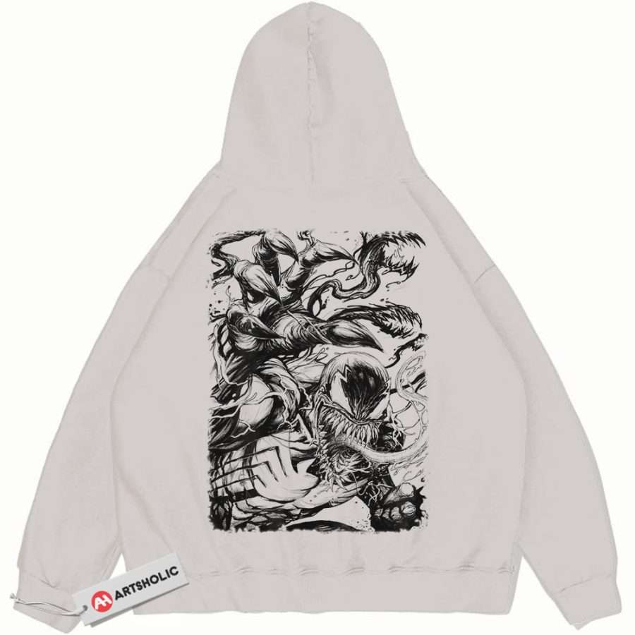 Alternative view of Venom Hoodie, Marvel Comics Hoodie, Vintage Hoodie