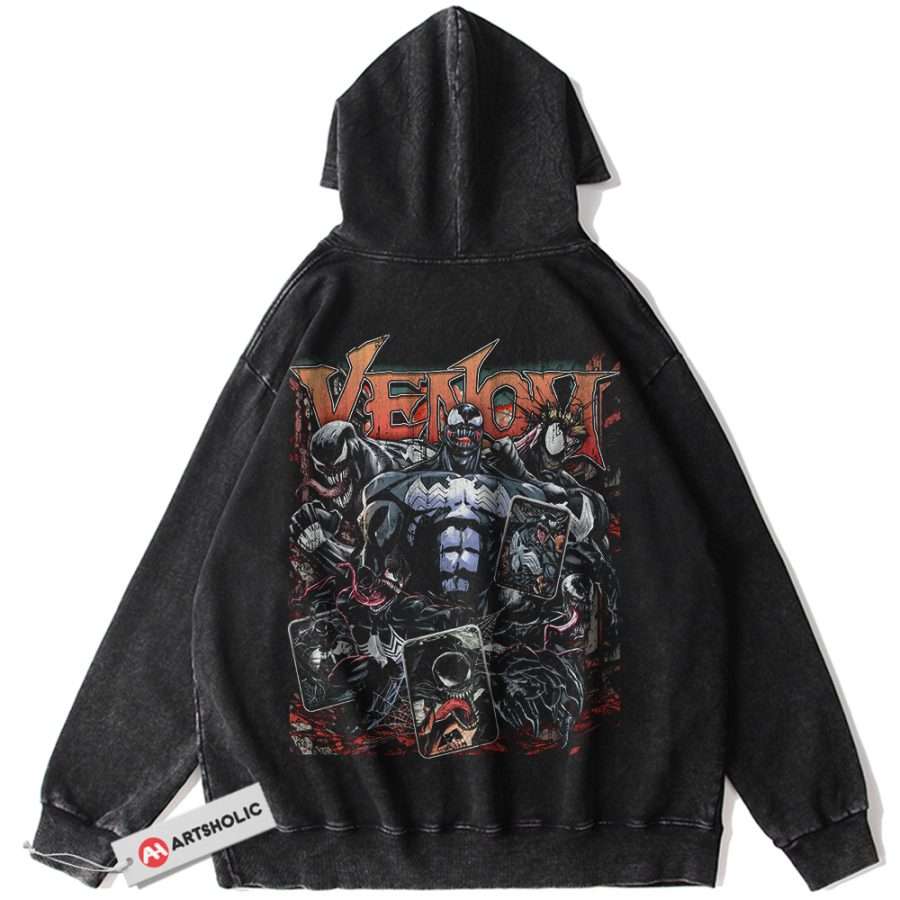 Alternative view of Venom Hoodie, Marvel Comics Hoodie, Vintage Hoodie