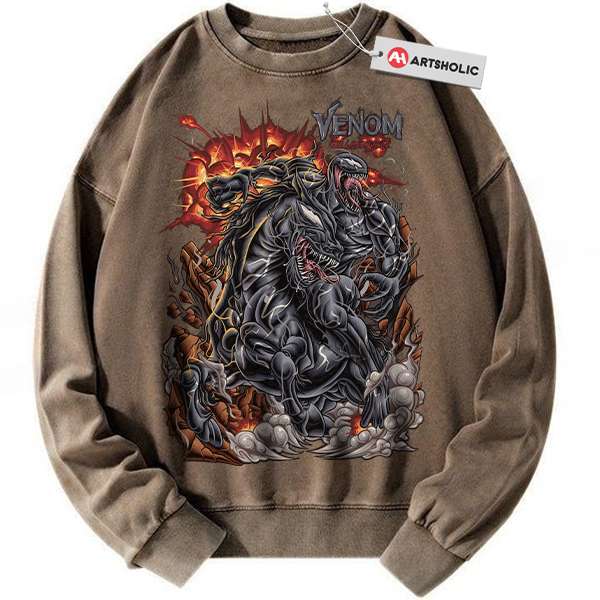 Alternative view of Venom Sweatshirt, Marvel Comics Sweatshirt, Vintage Sweatshirt