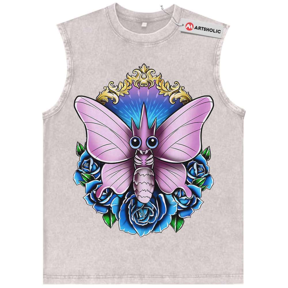 Alternative view of Venomoth Tank Top, Pokemon Tank Top, Anime Tank Top, Vintage Tank Top