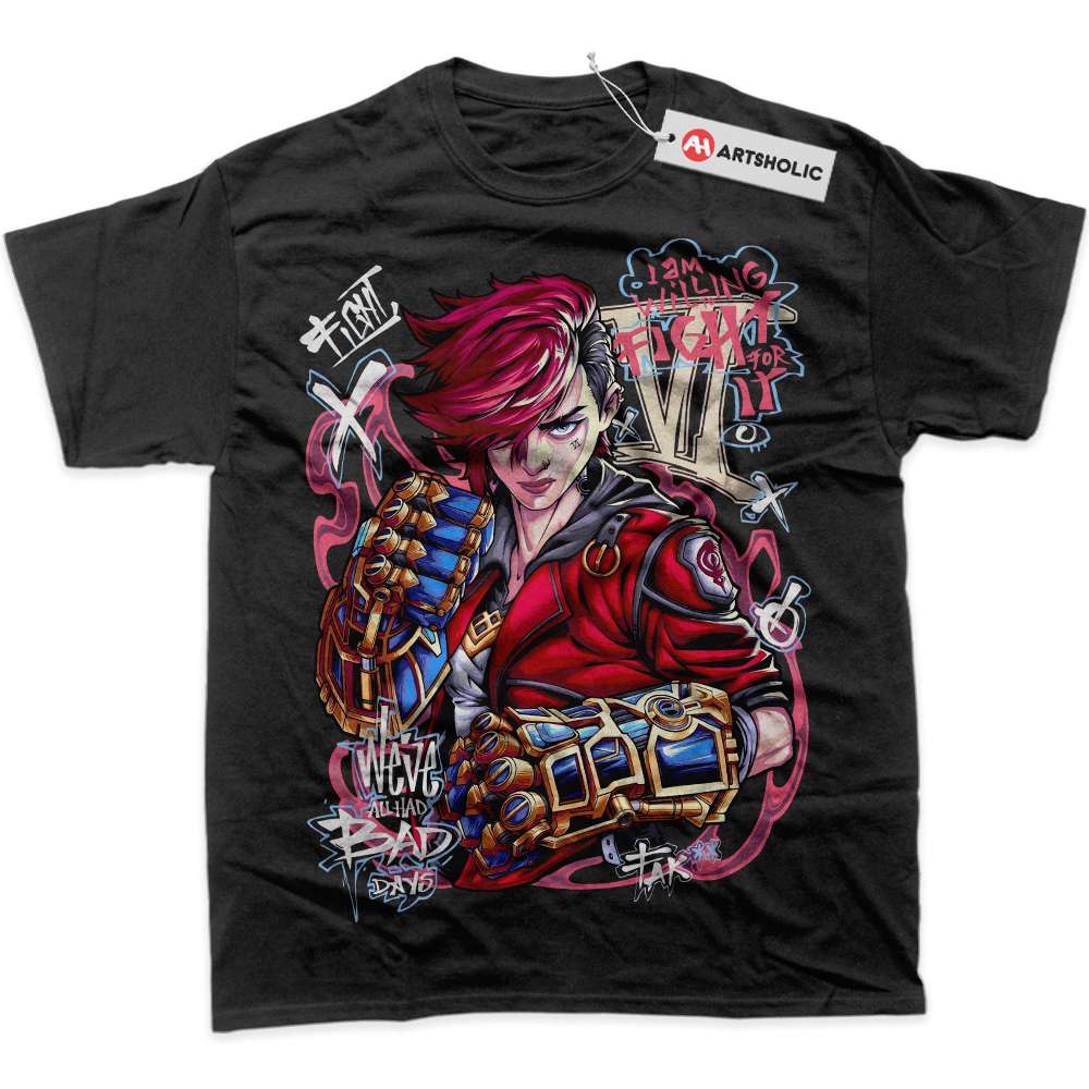 Alternative view of Vi - Arcane Shirt, League of Legends Shirt, Game Shirt, Graphic T-Shirt