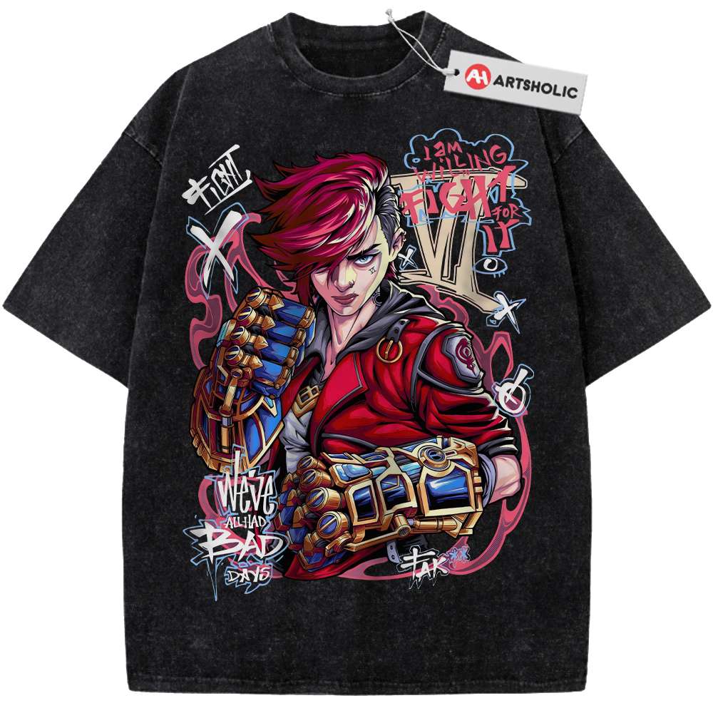 Vi - Arcane Shirt, League of Legends Shirt, Game Shirt, Vintage T-Shirt