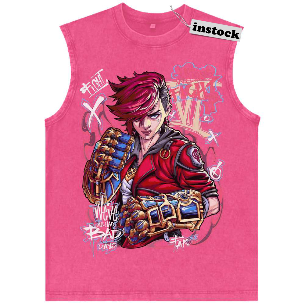 Vi - Arcane Tank Top, League of Legends Tank Top, Game Tank Top, Vintage Tank Top