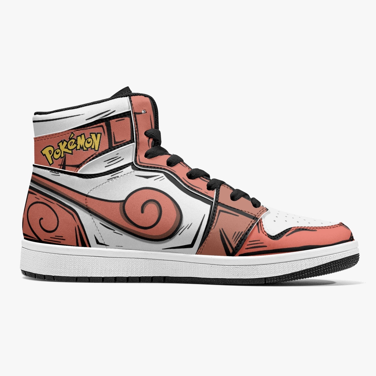 Alternative view of Vulpix Pokemon Custom Sneaker Mid 1 Basketball Shoes - Otaku Hall