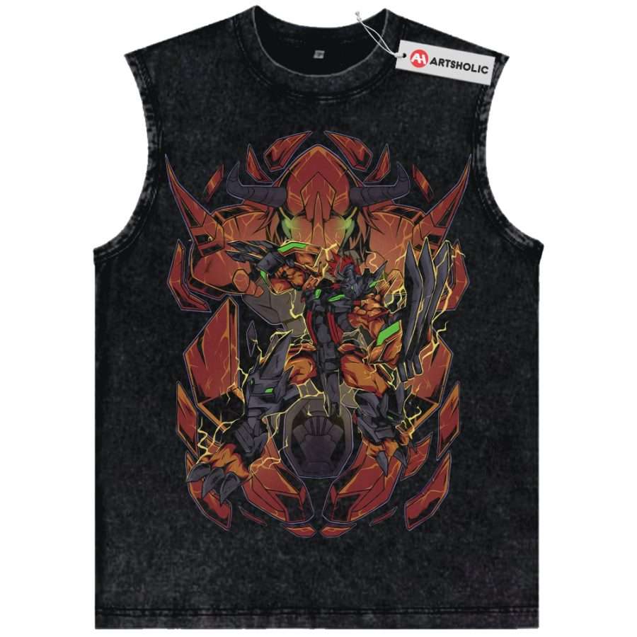 Alternative view of WarGreymon Tank Top, Digimon Adventure Tank Top, Anime Tank Top, Vintage Tank Top