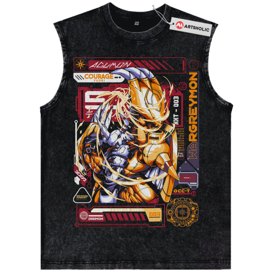 Alternative view of WarGreymon Tank Top, Digimon Tank Top, Anime Tank Top, Vintage Tank Top