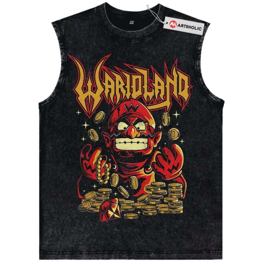 Alternative view of Wario Land: Super Mario Tank Top, Game Tank Top, Vintage Tank Top