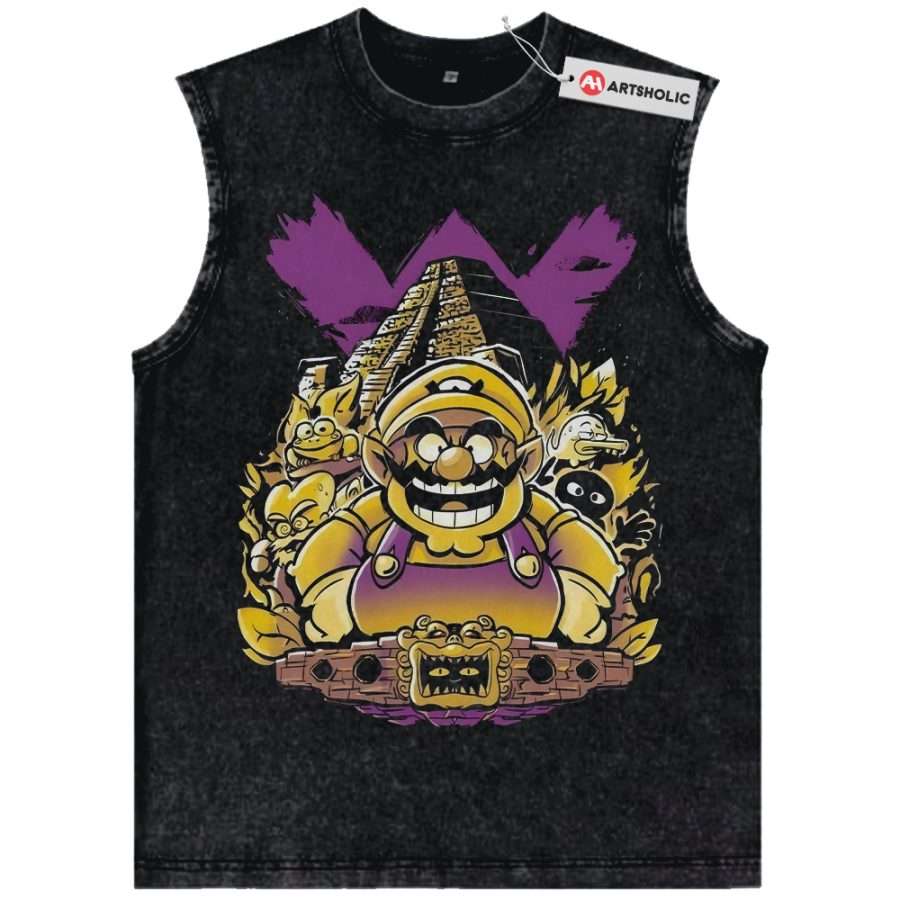 Alternative view of Wario Tank Top, Super Mario Tank Top, Game Tank Top, Vintage Tank Top