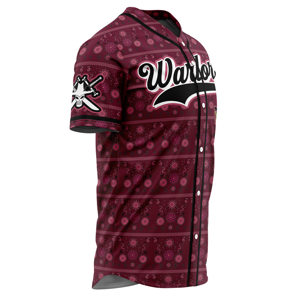 Alternative view of Warlords Mihawk One Piece Custom Baseball Jersey - Otaku Hall