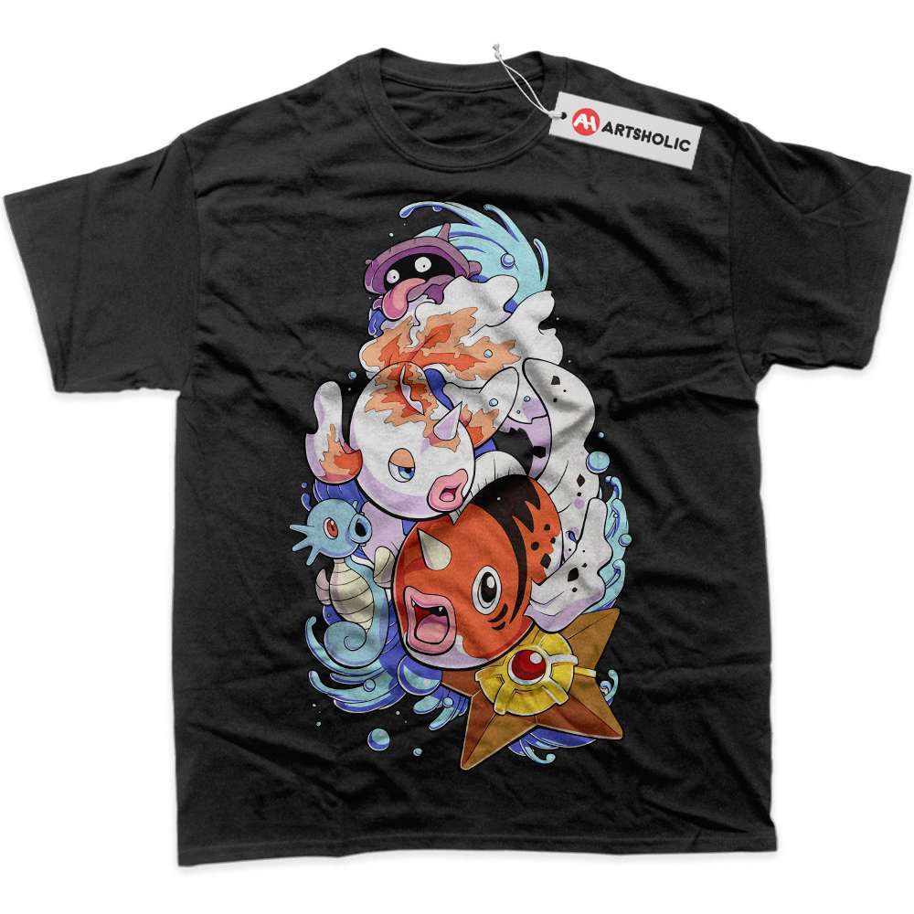 Alternative view of Water Class Shirt, Pokemon Shirt, Anime Shirt, Graphic T-Shirt