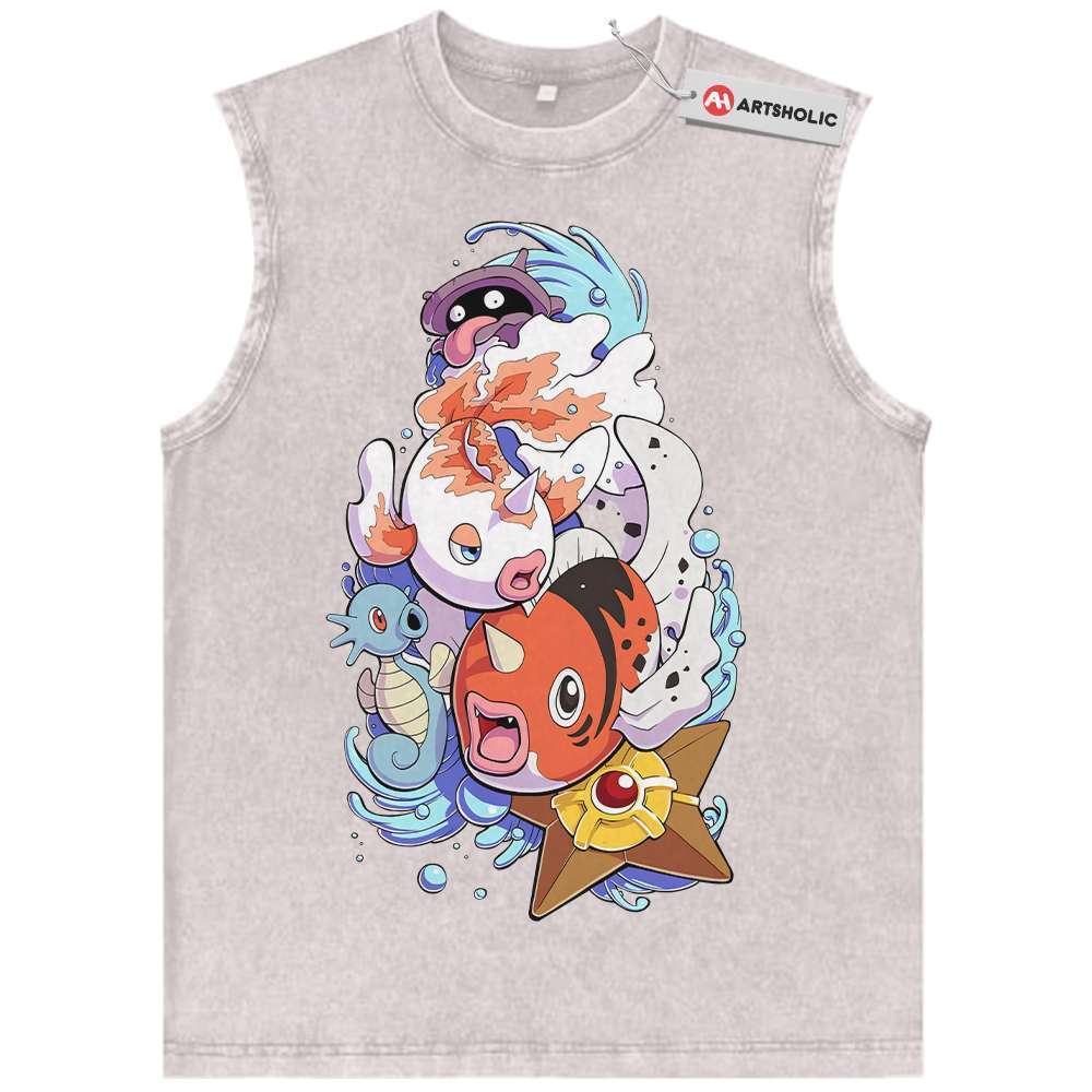 Alternative view of Water Class Tank Top, Pokemon Tank Top, Anime Tank Top, Vintage Tank Top