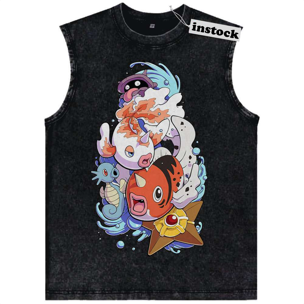 Water Class Tank Top, Pokemon Tank Top, Anime Tank Top, Vintage Tank Top