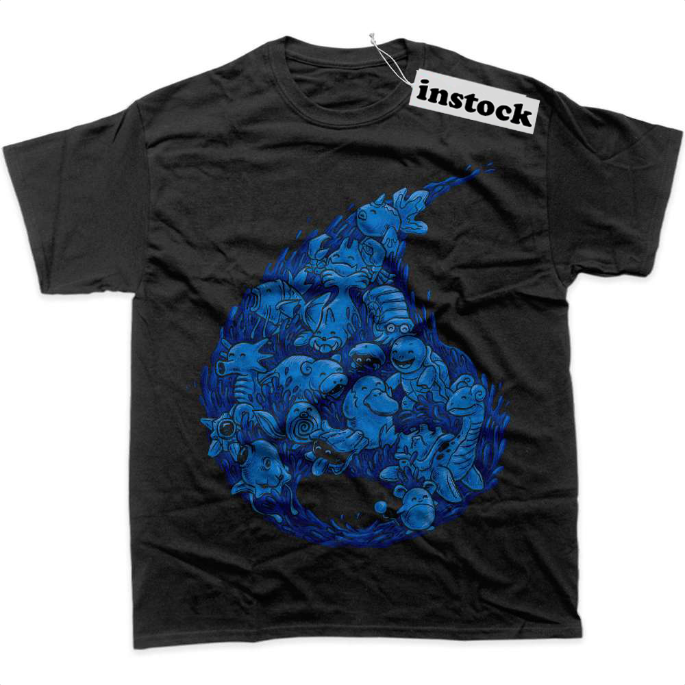 Water-Type Pokemon Shirt, Anime Shirt, Graphic T-Shirt