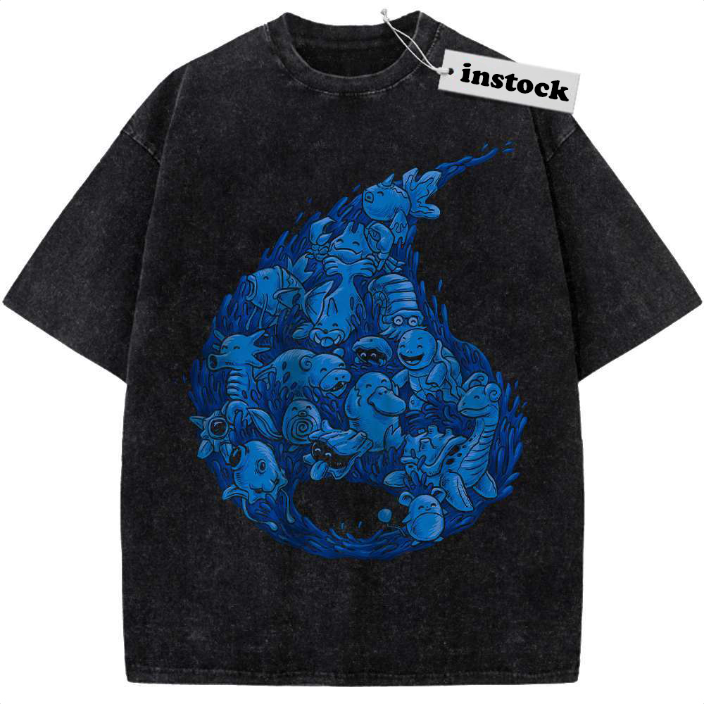 Water-Type Shirt, Pokemon shirt, Anime Shirt, Vintage T-Shirt