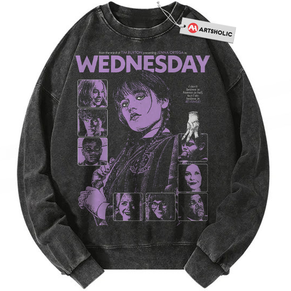 Wednesday Sweatshirt, Halloween Sweatshirt, Horror Movie Sweatshirt, Vintage Sweatshirt