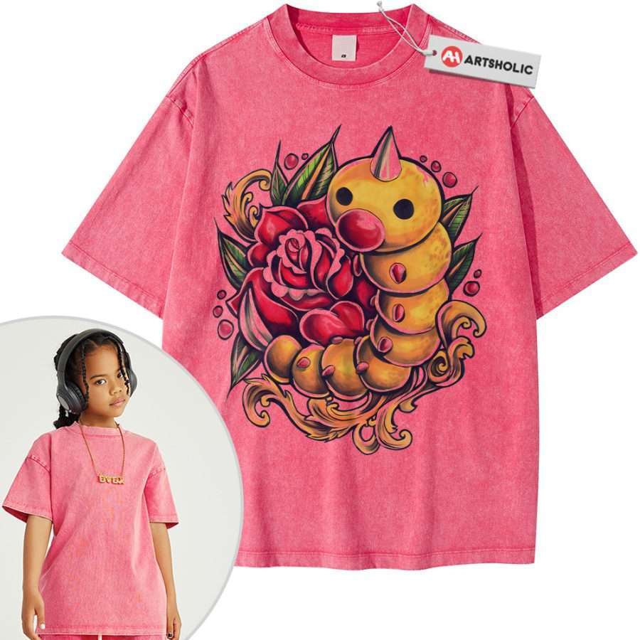 Weedle Shirt For Kids, Pokemon Shirt For Kids, Anime Shirt For Kids, Vintage T-Shirt For Kids - Image 9