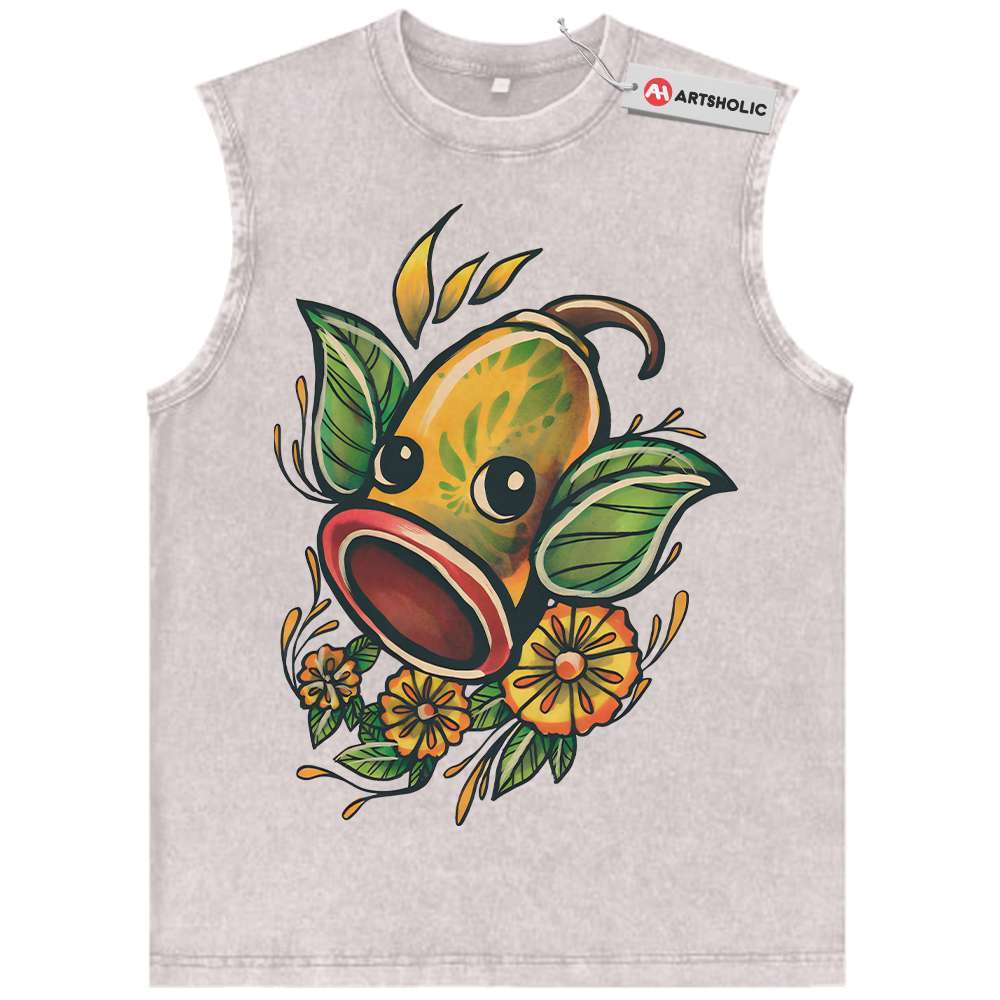 Alternative view of Weepinbell Tank Top, Pokemon Tank Top, Anime Tank Top, Vintage Tank Top