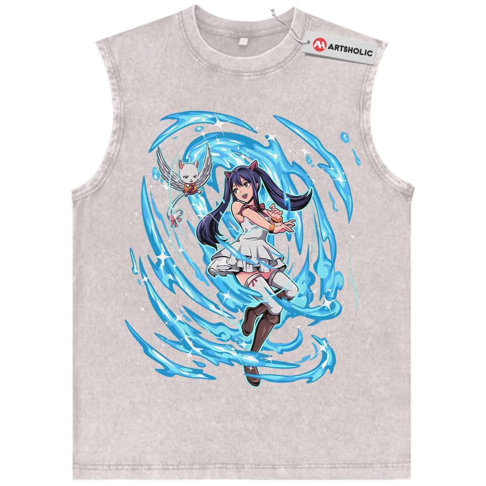 Alternative view of Wendy Marvell Tank Top, Fairy Tail Tank Top, Anime Tank Top, Vintage Tank Top