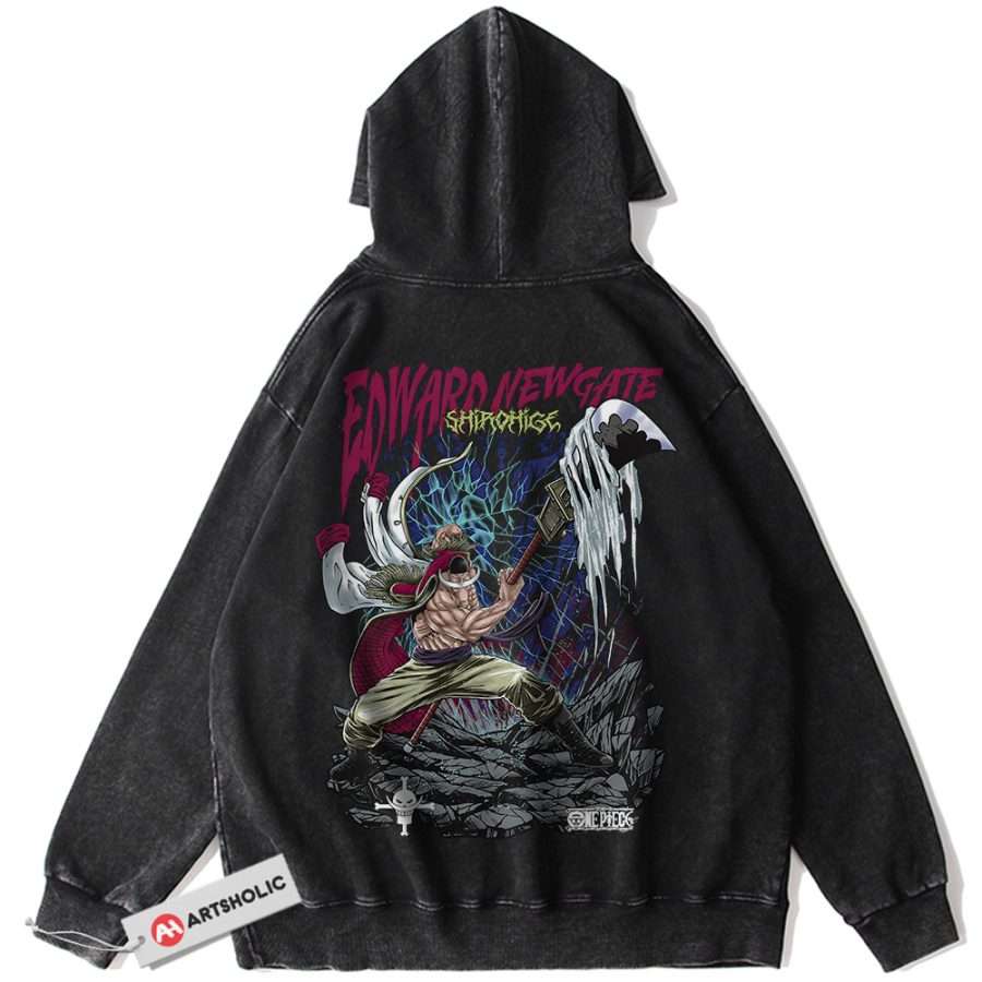 Alternative view of Whitebeard Hoodie, One Piece Hoodie, Anime Hoodie, Vintage Hoodie