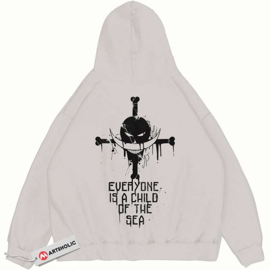 Alternative view of Whitebeard hoodie, One Piece Shoodie, Anime hoodie, Vintage hoodie