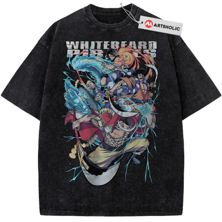 Alternative view of Whitebeard Pirates Shirt, One Piece Shirt, Anime Shirt, Vintage T-Shirt