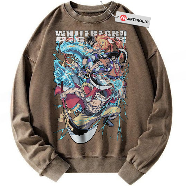 Alternative view of Whitebeard Pirates Sweatshirt, One Piece Sweatshirt, Anime Sweatshirt, Vintage Sweatshirt