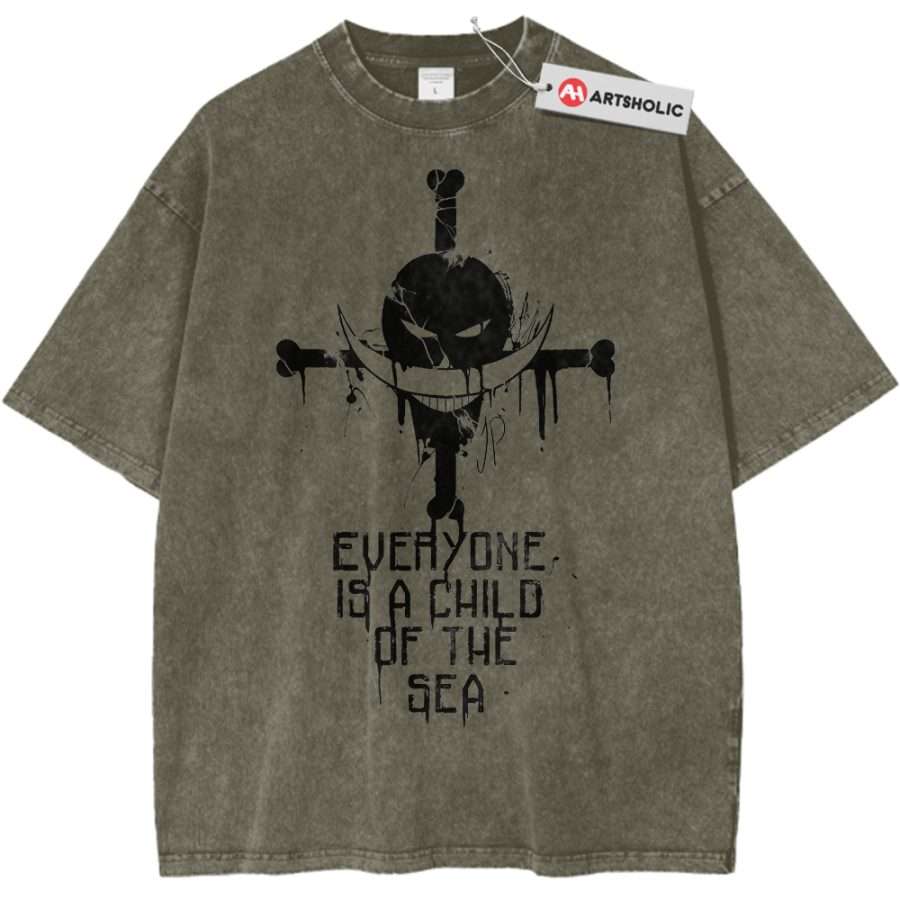 Alternative view of Whitebeard Shirt, One Piece Shirt, Anime Shirt, Vintage Tee
