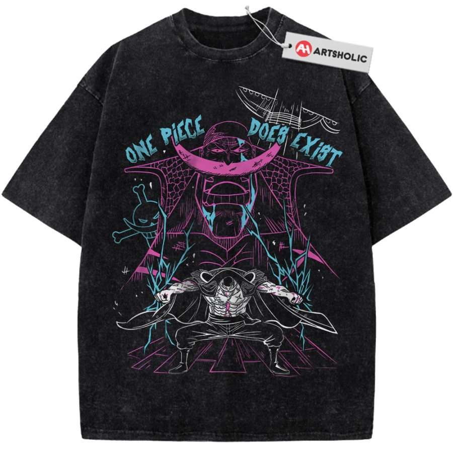 Alternative view of Whitebeard Shirt, One Piece Shirt, Anime Shirt, Vintage Tee