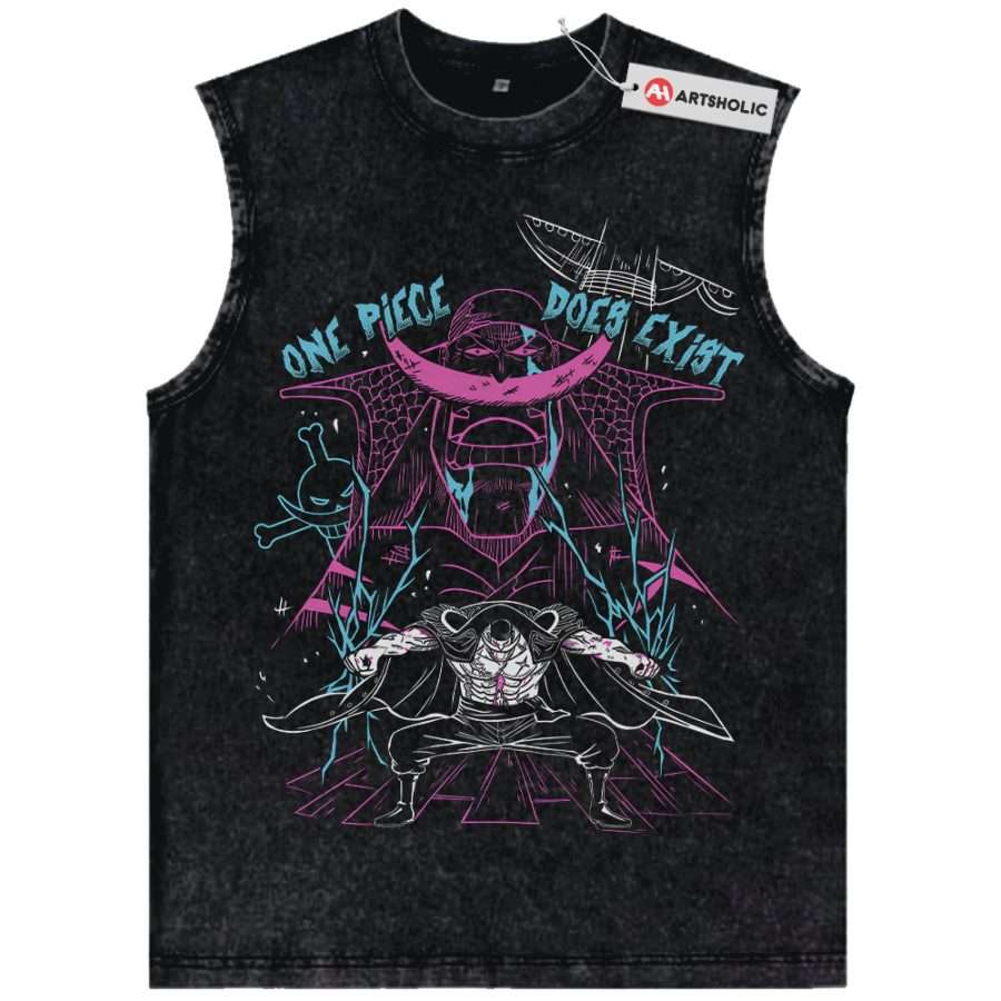 Alternative view of Whitebeard Tank Top, One Piece Tank Top, Anime Tank Top, Vintage Tank Top