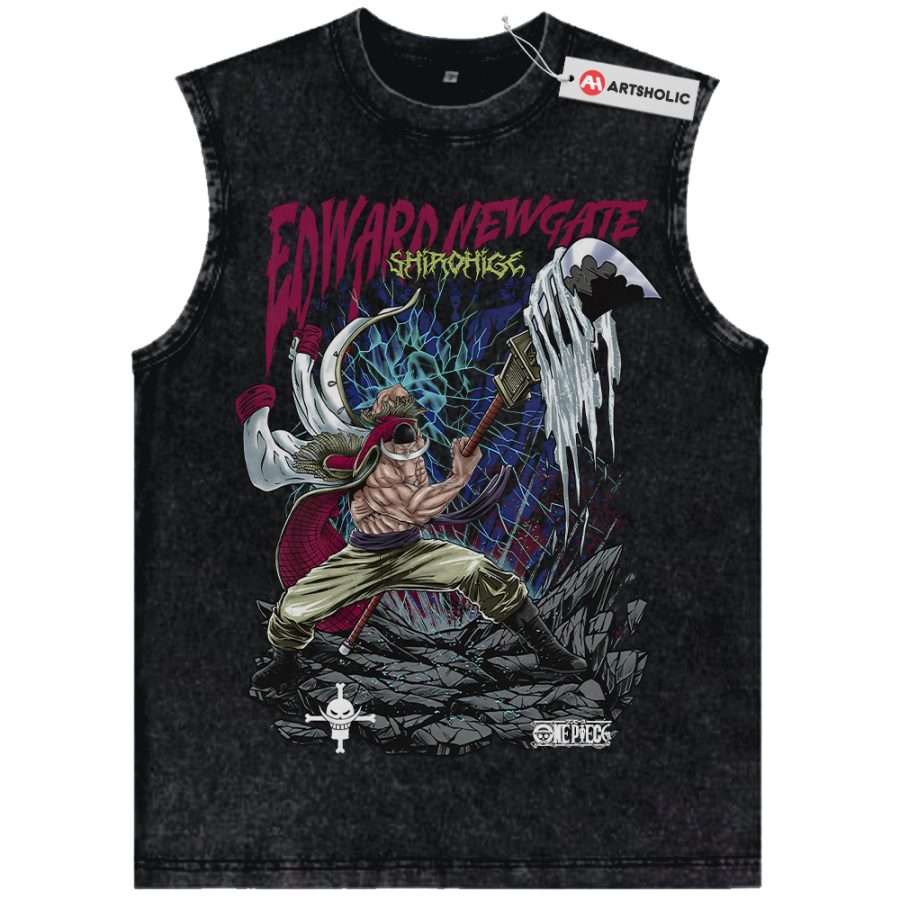 Alternative view of Whitebeard Tank Top, One Piece Tank Top, Anime Tank Top, Vintage Tank Top