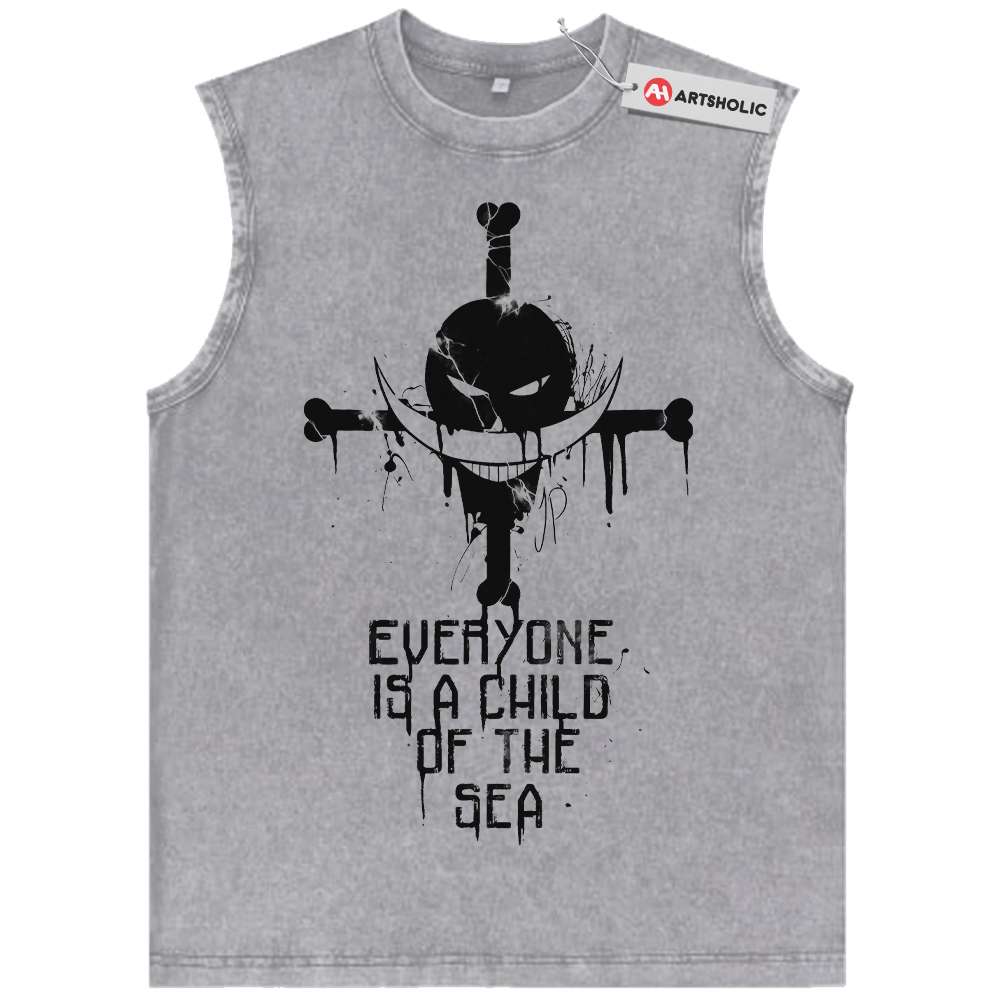 Alternative view of Whitebeard Tank Top, One Piece Tank Top, Anime Tank Top, Vintage Tank Top