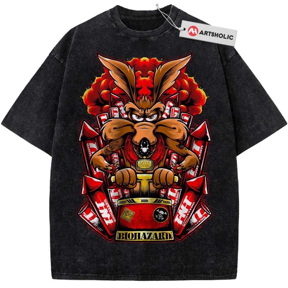 Alternative view of Wile E Coyote Shirt, Looney Tunes Shirt, Cartoon Shirt, Vintage Tee