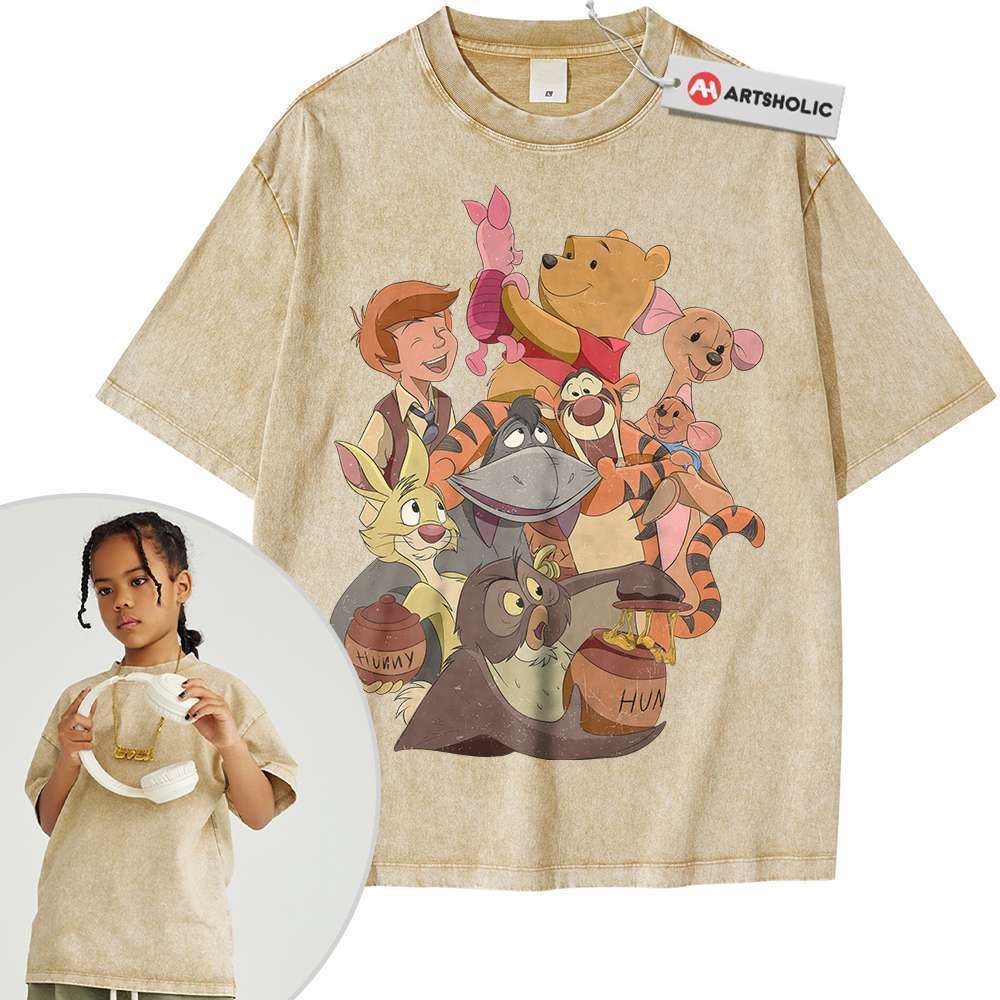 Alternative view of Winnie the Pooh Shirt For Kids, Animated Shirt For Kids, Vintage T-Shirt For Kids