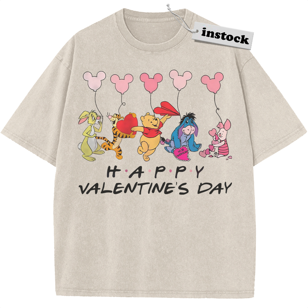 Winnie-the-Pooh Shirt, Valentine's Day Shirt, Animated Shirt, Vintage Tee