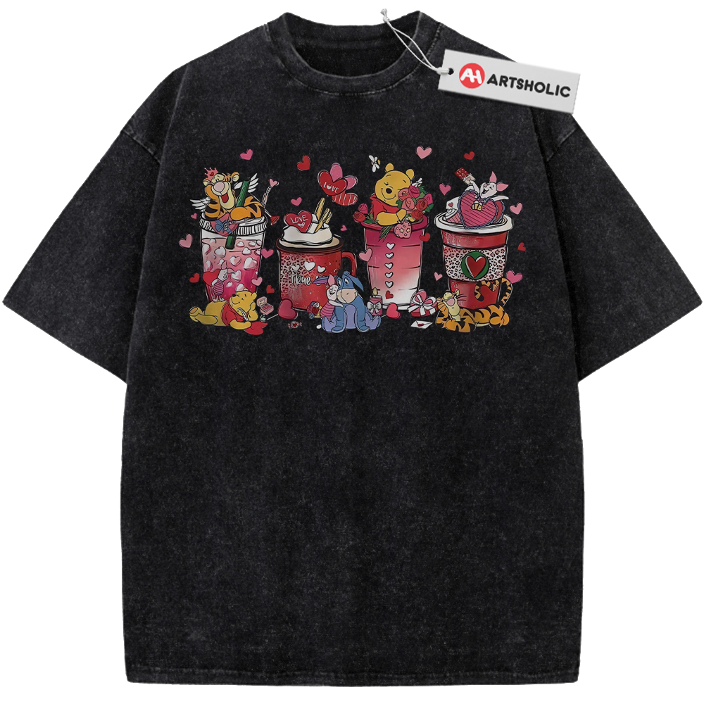Alternative view of Winnie-the-Pooh Shirt, Valentine's Day Shirt, Animated Shirt, Vintage Tee