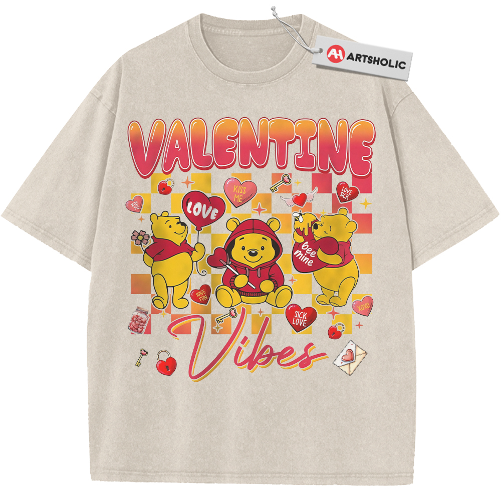 Winnie-the-Pooh Shirt, Valentine's Day Shirt, Animated Shirt, Vintage Tee