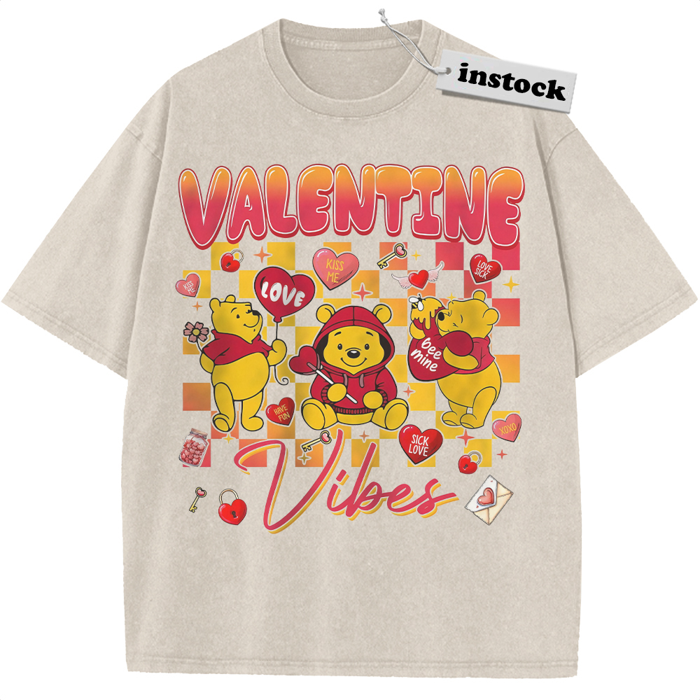 Winnie-the-Pooh Shirt, Valentine's Day Shirt, Animated Shirt, Vintage Tee