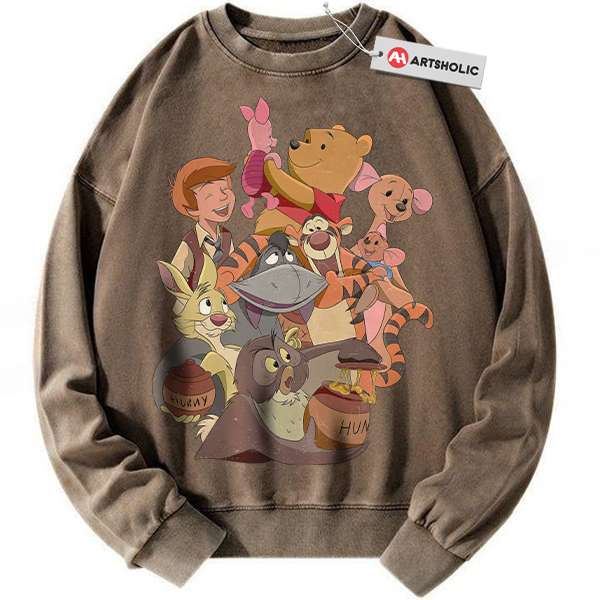 Alternative view of Winnie the Pooh Sweatshirt, Animated Sweatshirt, Vintage Sweatshirt