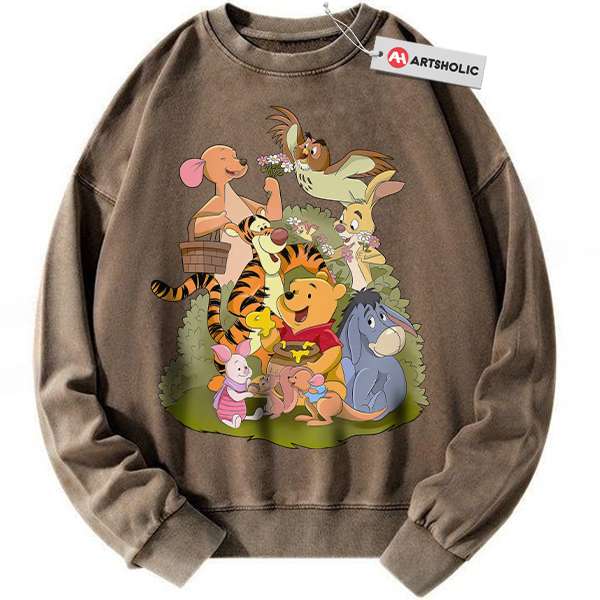 Alternative view of Winnie the Pooh Sweatshirt, Animated Sweatshirt, Vintage Sweatshirt