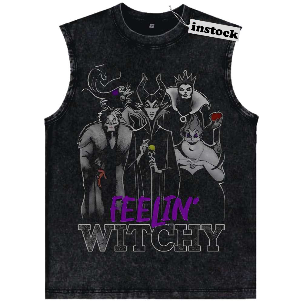 Witchy Villain Tank Top, Animated Tank Top, Vintage Tank Top