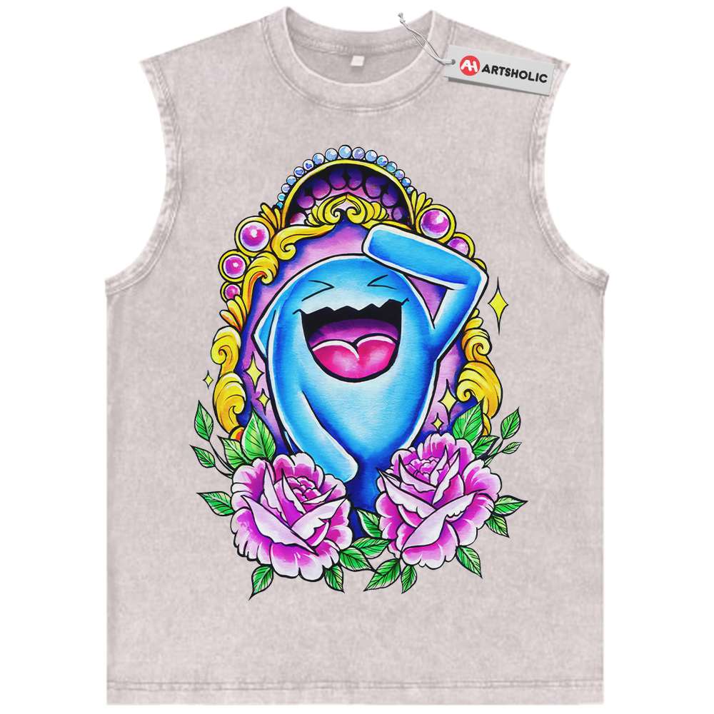 Alternative view of Wobbuffet Tank Top, Pokemon Tank Top Anime Tank Top, Vintage Tank Top
