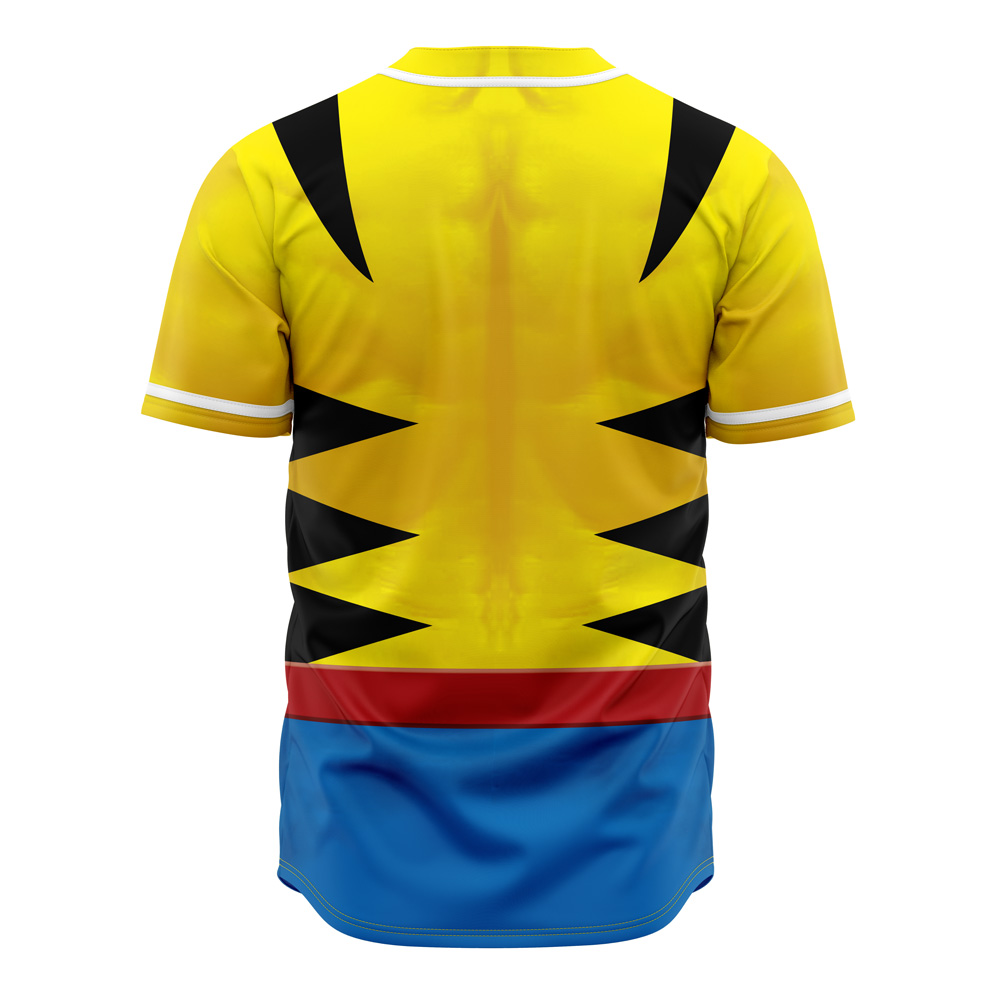Alternative view of Wolverine Cosplay Marvel Baseball Jersey