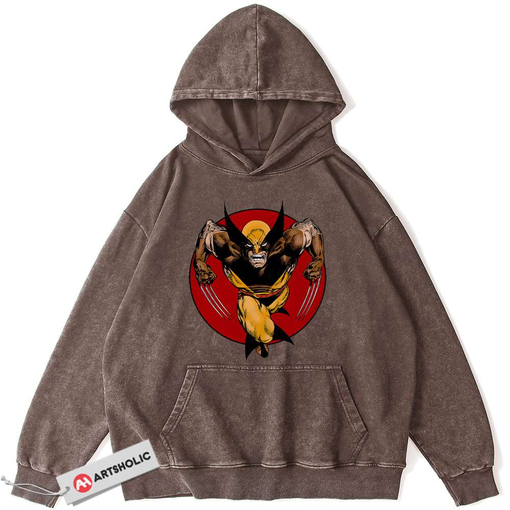 Alternative view of Wolverine Hoodie, X-Men Hoodie, Marvel Comics Hoodie, Vintage Hoodie